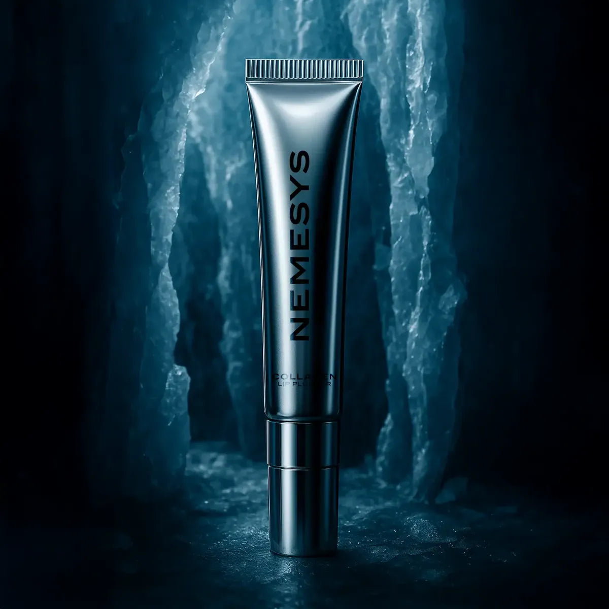 Gloss repulpant collagène Ice Pearl NEMESYS™ — effet anti-rides, brillance glacée, technologie cryo-active, fond de glace bleuté